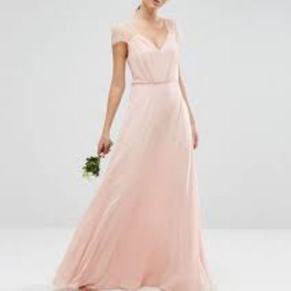ASOS Kate Lace Maxi Dress - Nude
